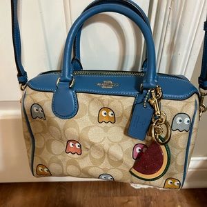 Coach PAC-Man Ghosts Limited Edition Purse with Watermelon Coach charm